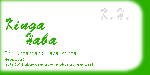 kinga haba business card